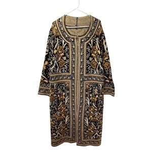 Maxsport Women's Long Cardigan‎ Sweater Black and Brown Size Small